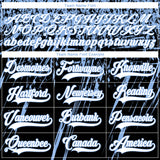 Custom Black White-Light Blue 3D Splash Hockey Lace Neck Jersey