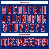 Custom Royal Red-White 3D Splash Hockey Lace Neck Jersey