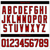 Custom White Red-Black 3D Splash Hockey Lace Neck Jersey