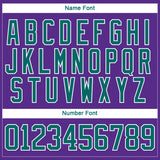 Custom Purple Teal-White 3D Splash Hockey Lace Neck Jersey