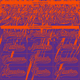 Custom Purple Orange-White 3D Splash Hockey Lace Neck Jersey