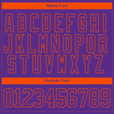 Custom Purple Orange-White 3D Splash Hockey Lace Neck Jersey