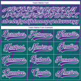 Custom Teal Purple-White 3D Splash Hockey Lace Neck Jersey