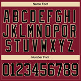 Custom Crimson Black-Cream 3D Splash Hockey Lace Neck Jersey