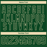 Custom Green Cream-Black 3D Splash Hockey Lace Neck Jersey