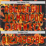 Custom Black Red-Yellow 3D Abstract Flame Sports Pullover Sweatshirt Hoodie