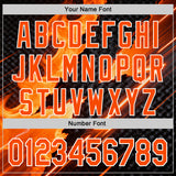 Custom Black Orange-White 3D Abstract Flame Sports Pullover Sweatshirt Hoodie