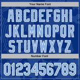 Custom Stitched Royal Light Blue-White 3D Pattern Design Curve Lines Sports Pullover Sweatshirt Hoodie