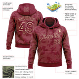 Custom Stitched Crimson Cream 3D Pattern Design Curve Lines Sports Pullover Sweatshirt Hoodie