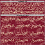 Custom Stitched Crimson Cream 3D Pattern Design Curve Lines Sports Pullover Sweatshirt Hoodie