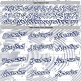 Custom Stitched White Navy 3D Pattern Design Curve Lines Sports Pullover Sweatshirt Hoodie