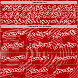 Custom Stitched Red White 3D Pattern Design Curve Lines Sports Pullover Sweatshirt Hoodie