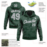 Custom Stitched Green Gray-White 3D Pattern Design Curve Lines Sports Pullover Sweatshirt Hoodie