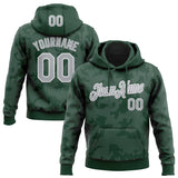 Custom Stitched Green Gray-White 3D Pattern Design Curve Lines Sports Pullover Sweatshirt Hoodie