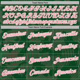 Custom Stitched Green Medium Pink-White 3D Pattern Design Curve Lines Sports Pullover Sweatshirt Hoodie