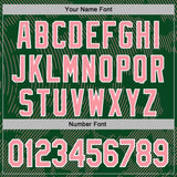 Custom Stitched Green Medium Pink-White 3D Pattern Design Curve Lines Sports Pullover Sweatshirt Hoodie