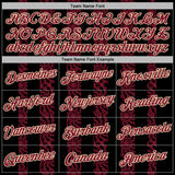 Custom Stitched Black Crimson-Cream 3D Pattern Design Abstract Shape Sports Pullover Sweatshirt Hoodie