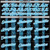 Custom Stitched Black Sky Blue-White 3D Pattern Design Abstract Shape Sports Pullover Sweatshirt Hoodie