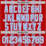 Custom Stitched Red Light Blue-White 3D Pattern Design Abstract Shape Sports Pullover Sweatshirt Hoodie