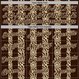 Custom Stitched Brown Cream 3D Pattern Design Abstract Shape Sports Pullover Sweatshirt Hoodie