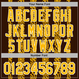 Custom Stitched Brown Gold-White 3D Pattern Design Abstract Shape Sports Pullover Sweatshirt Hoodie