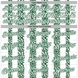 Custom Stitched White Green 3D Pattern Design Abstract Shape Sports Pullover Sweatshirt Hoodie
