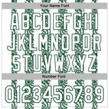 Custom Stitched White Green 3D Pattern Design Abstract Shape Sports Pullover Sweatshirt Hoodie