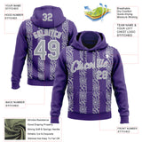 Custom Stitched Purple Gray-White 3D Pattern Design Abstract Shape Sports Pullover Sweatshirt Hoodie