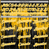 Custom Stitched Black Gold-White 3D Pattern Design Dripping Splatter Sports Pullover Sweatshirt Hoodie