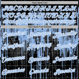 Custom Stitched Black Light Blue-White 3D Pattern Design Dripping Splatter Sports Pullover Sweatshirt Hoodie