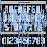 Custom Stitched Black Light Blue-White 3D Pattern Design Dripping Splatter Sports Pullover Sweatshirt Hoodie