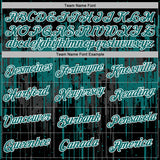 Custom Stitched Black Teal-White 3D Pattern Design Dripping Splatter Sports Pullover Sweatshirt Hoodie