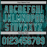 Custom Stitched Black Teal-White 3D Pattern Design Dripping Splatter Sports Pullover Sweatshirt Hoodie