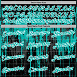 Custom Stitched Black Aqua-White 3D Pattern Design Dripping Splatter Sports Pullover Sweatshirt Hoodie