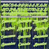 Custom Stitched Navy Neon Green-White 3D Pattern Design Dripping Splatter Sports Pullover Sweatshirt Hoodie