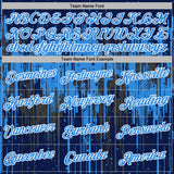 Custom Stitched Navy Powder Blue-White 3D Pattern Design Dripping Splatter Sports Pullover Sweatshirt Hoodie