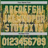 Custom Stitched Green Old Gold-White 3D Pattern Design Dripping Splatter Sports Pullover Sweatshirt Hoodie