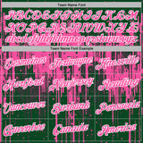 Custom Stitched Green Pink-White 3D Pattern Design Dripping Splatter Sports Pullover Sweatshirt Hoodie