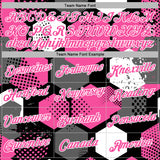 Custom Stitched Black Pink-White 3D Pattern Design Geometric Shape Sports Pullover Sweatshirt Hoodie