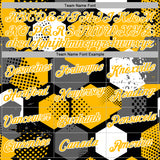 Custom Stitched Black Gold-White 3D Pattern Design Geometric Shape Sports Pullover Sweatshirt Hoodie