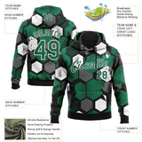 Custom Stitched Black Kelly Green-White 3D Pattern Design Geometric Shape Sports Pullover Sweatshirt Hoodie