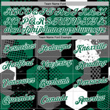 Custom Stitched Black Kelly Green-White 3D Pattern Design Geometric Shape Sports Pullover Sweatshirt Hoodie