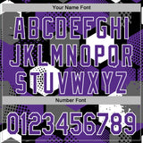 Custom Stitched Black Purple-White 3D Pattern Design Geometric Shape Sports Pullover Sweatshirt Hoodie