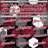 Custom Stitched Black Crimson-White 3D Pattern Design Geometric Shape Sports Pullover Sweatshirt Hoodie