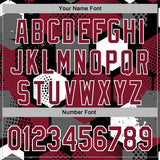 Custom Stitched Black Crimson-White 3D Pattern Design Geometric Shape Sports Pullover Sweatshirt Hoodie