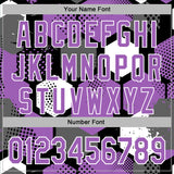 Custom Stitched Black Medium Purple-White 3D Pattern Design Geometric Shape Sports Pullover Sweatshirt Hoodie