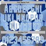 Custom Stitched Royal Light Blue-White 3D Pattern Design Geometric Shape Sports Pullover Sweatshirt Hoodie
