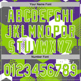 Custom Stitched Purple Neon Green-White 3D Pattern Design Geometric Shape Sports Pullover Sweatshirt Hoodie