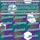 Custom Stitched Purple Teal-White 3D Pattern Design Geometric Shape Sports Pullover Sweatshirt Hoodie