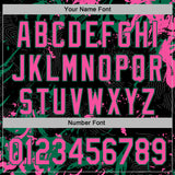 Custom Stitched Black Pink-Kelly Green 3D Pattern Design Splash Sports Pullover Sweatshirt Hoodie